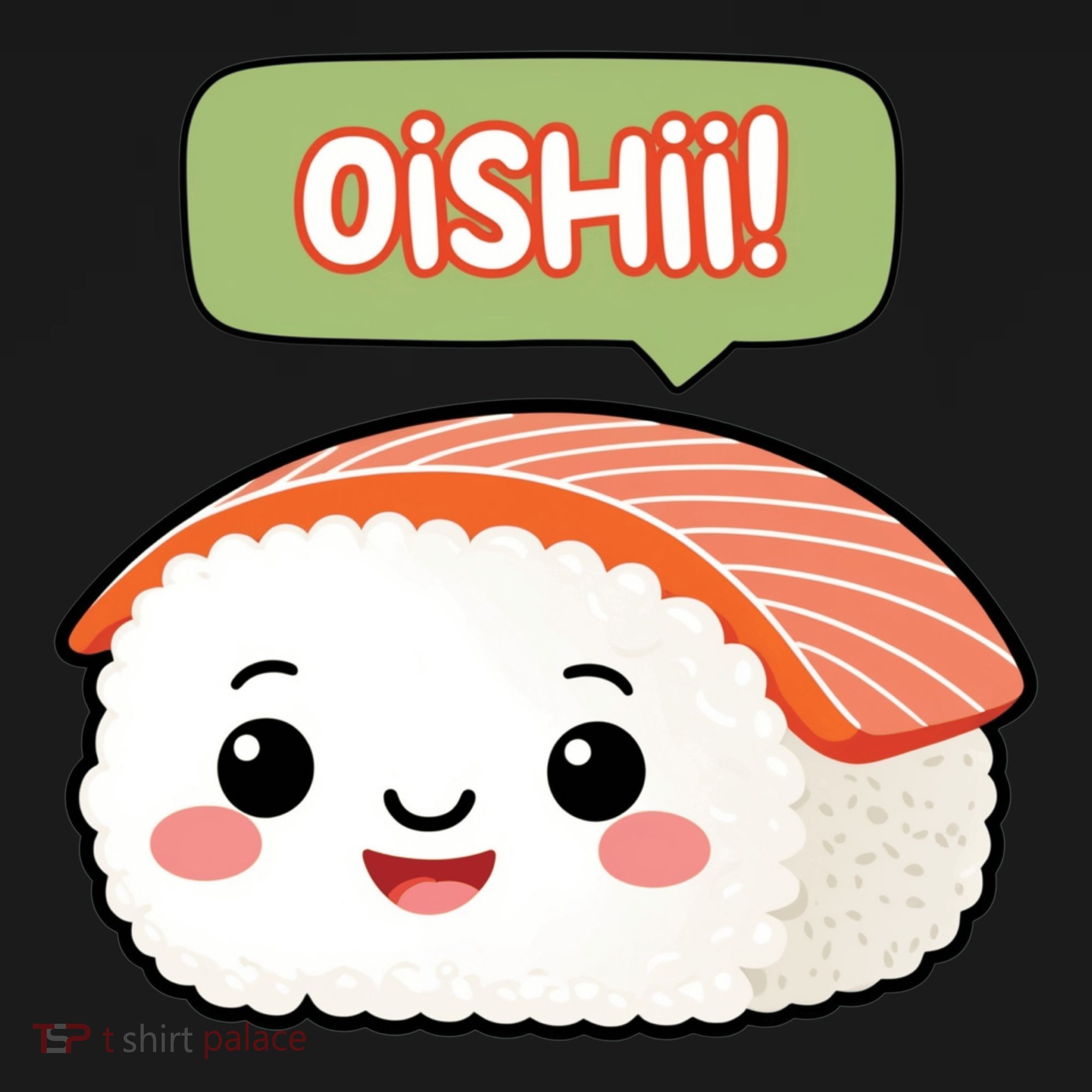 Kawaii Sushi Oishii! Cute Food Illustration Coaster