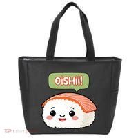 Kawaii Sushi Oishii! Cute Food Illustration Tote Bag thumb 0