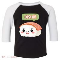 Kawaii Sushi Oishii! Cute Food Illustration Toddler Fine Jersey T-Shirt thumb 0
