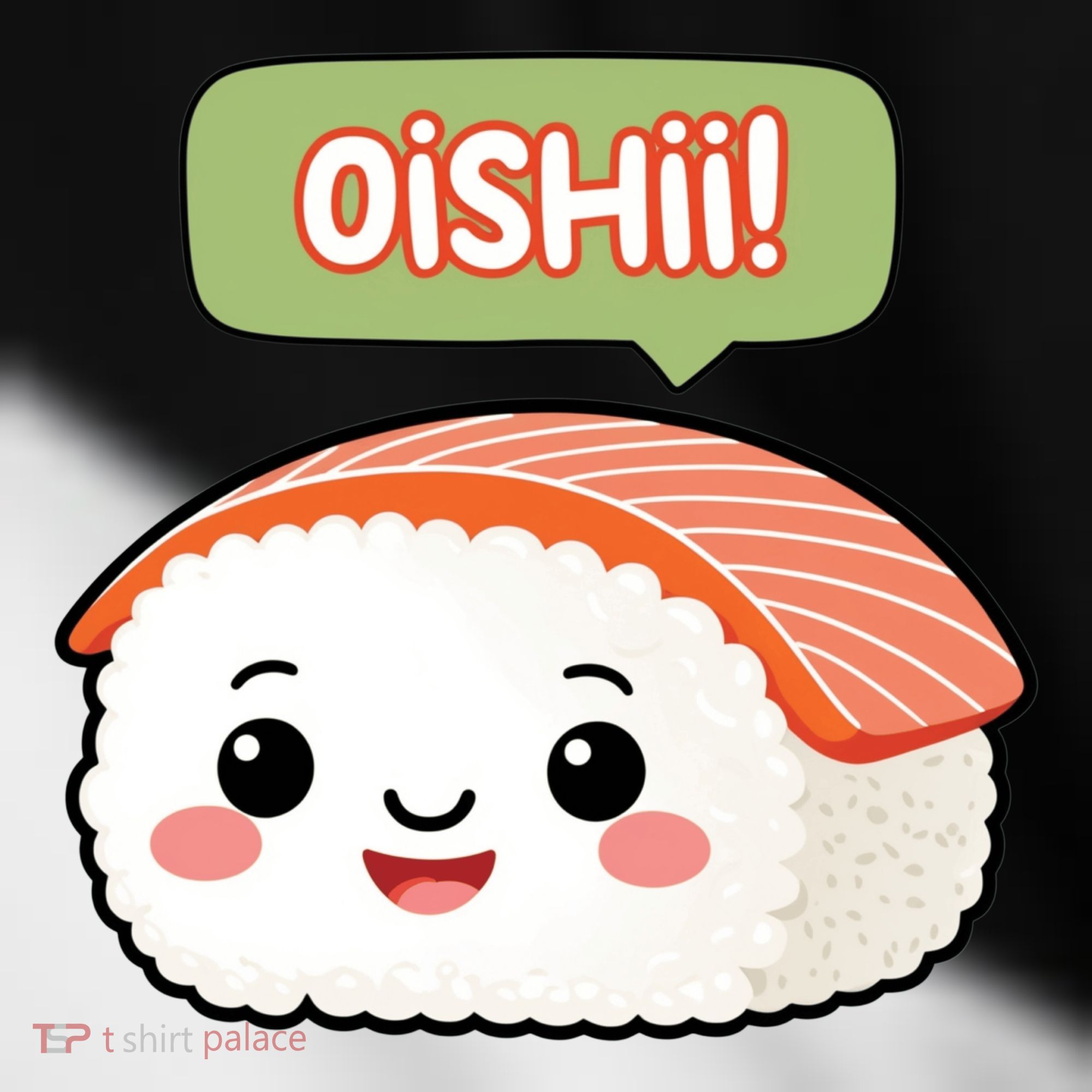 Kawaii Sushi Oishii! Cute Food Illustration Toddler Fine Jersey T-Shirt
