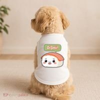Kawaii Sushi Oishii! Cute Food Illustration Doggie Tank thumb 2