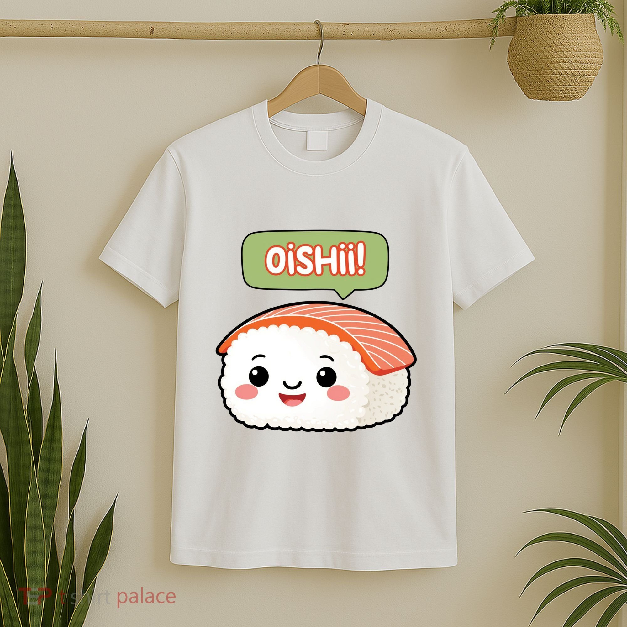 Kawaii Sushi Oishii! Cute Food Illustration T-Shirt