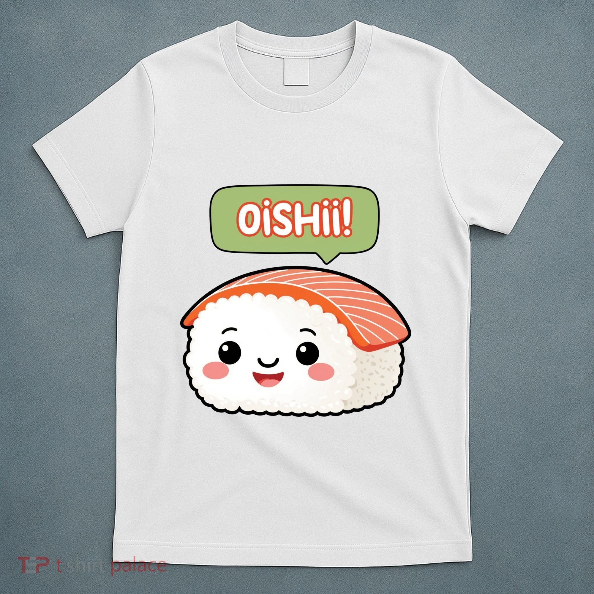 Kawaii Sushi Oishii! Cute Food Illustration T-Shirt