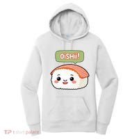 Kawaii Sushi Oishii! Cute Food Illustration Women's Hoodie thumb 0