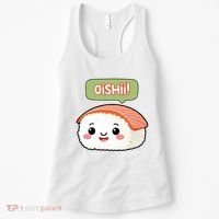 Kawaii Sushi Oishii! Cute Food Illustration Women's Tank Top thumb 0