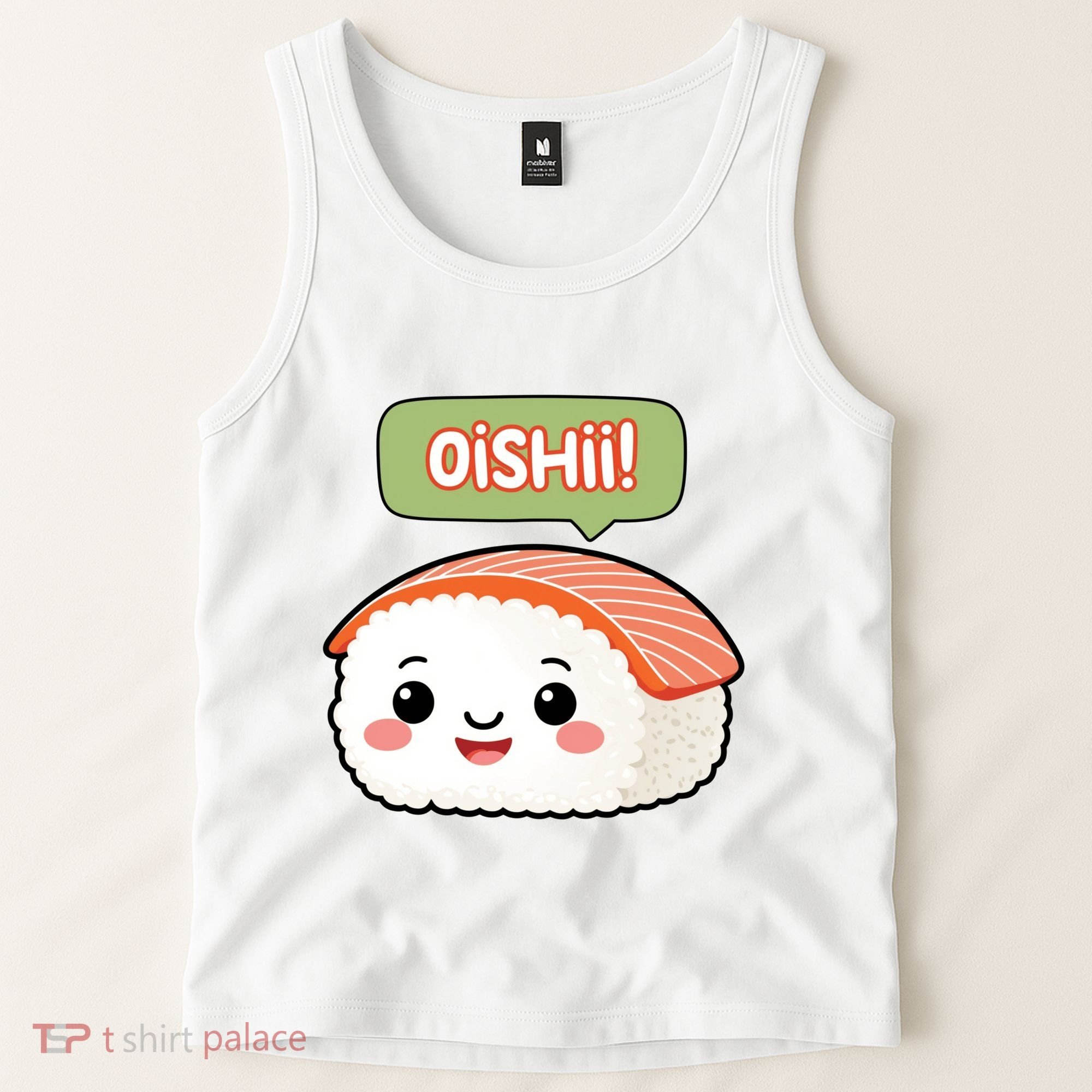 Kawaii Sushi Oishii! Cute Food Illustration Tank Top
