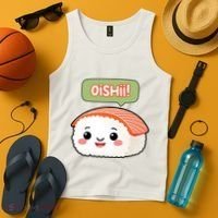 Kawaii Sushi Oishii! Cute Food Illustration Tank Top thumb 4