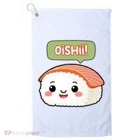 Kawaii Sushi Oishii! Cute Food Illustration Golf Towel thumb 0