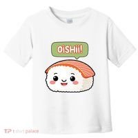 Kawaii Sushi Oishii! Cute Food Illustration Toddler T-Shirt thumb 0