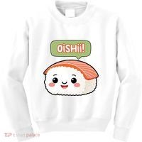 Kawaii Sushi Oishii! Cute Food Illustration Kids Sweatshirt thumb 0