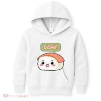 Kawaii Sushi Oishii! Cute Food Illustration Kids Hoodie thumb 0