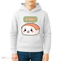 Kawaii Sushi Oishii! Cute Food Illustration Kids Hoodie thumb 4