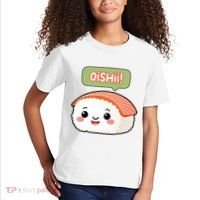 Kawaii Sushi Oishii! Cute Food Illustration Kids T-Shirt thumb 2