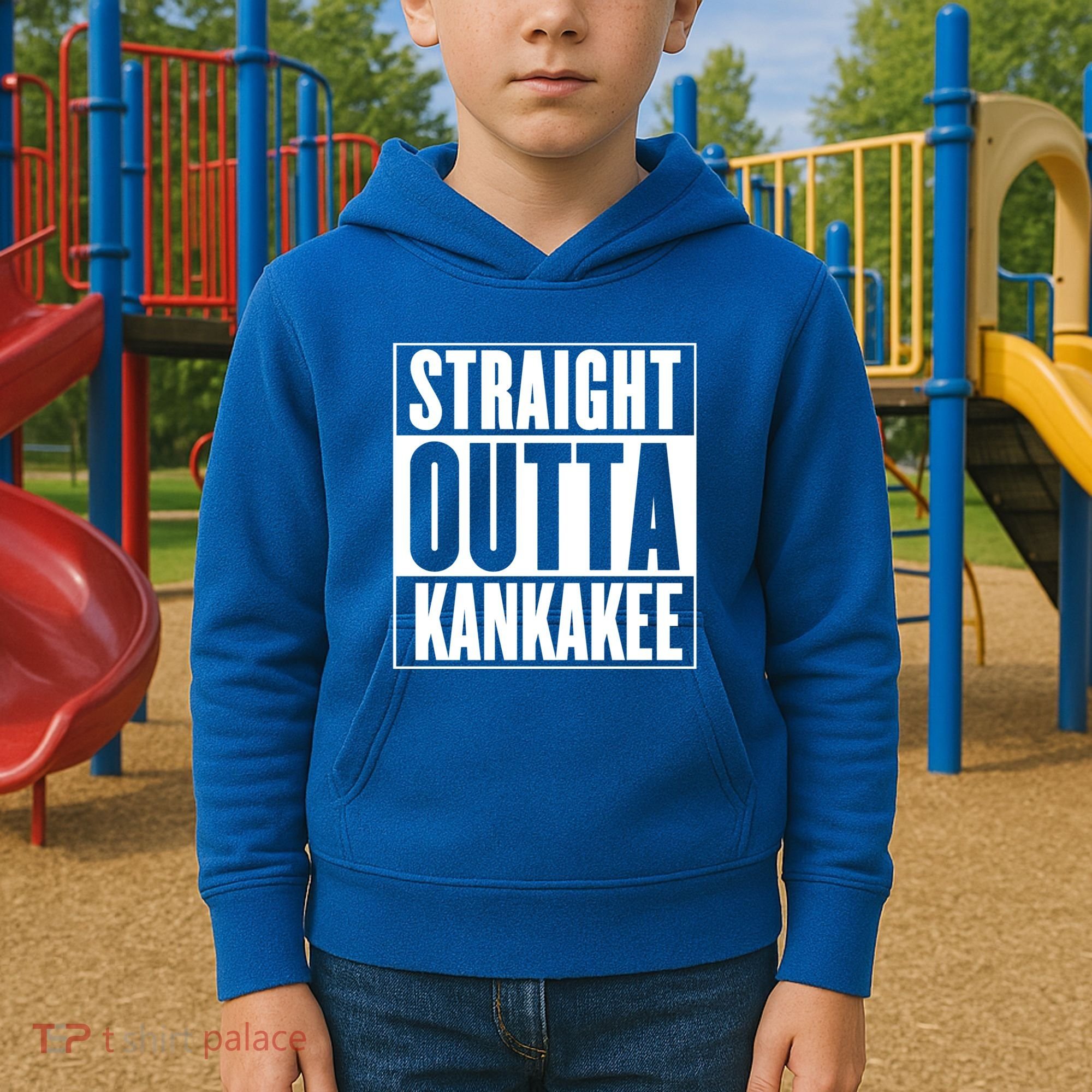 Kankakee Straight Outta Kankakee Gift Kids Hoodie