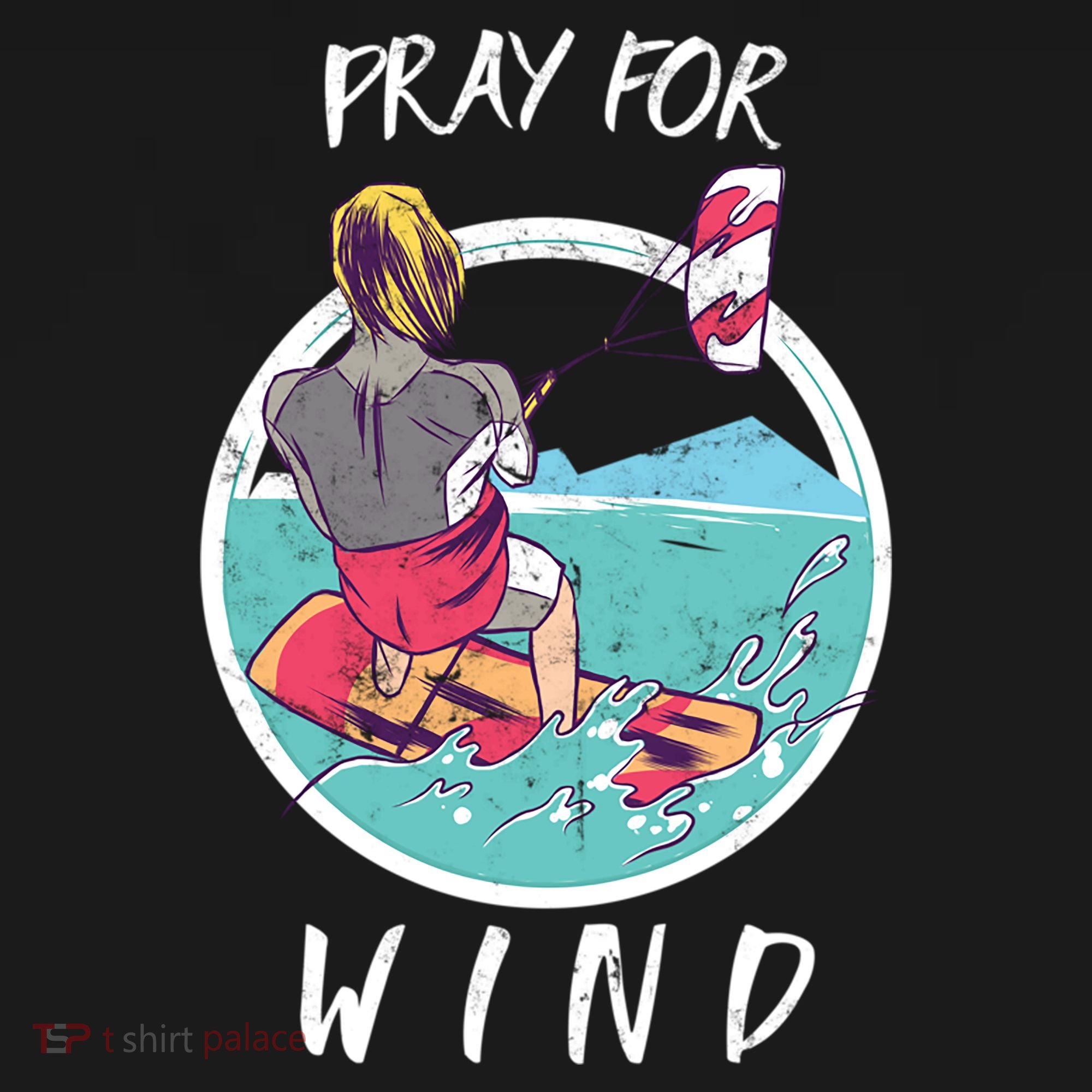 Kite Surfing Pray For Wind Water Sports Waves Graphic Gift Pajama Set