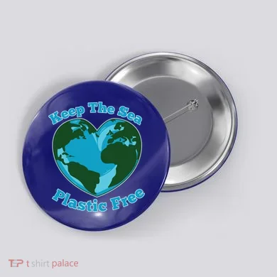 Keep Sea Plastic Free Environtal Clean Up Garbage Gift Button