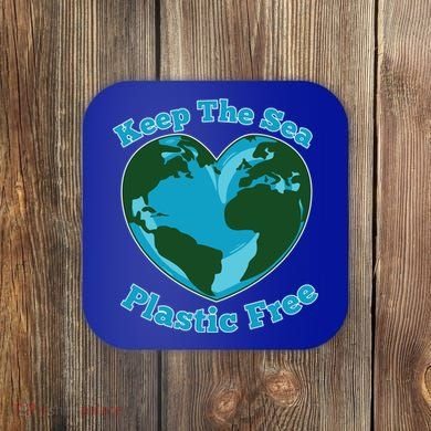 Keep Sea Plastic Free Environtal Clean Up Garbage Gift Coaster