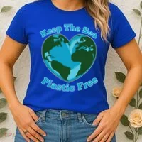 Keep Sea Plastic Free Environtal Clean Up Garbage Gift Women's T-Shirt thumb 2
