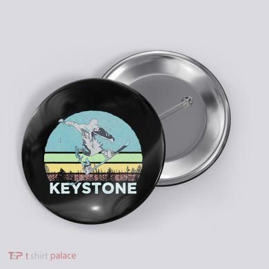 Keystone Snowboard Retro Vintage Keystone Co Button
