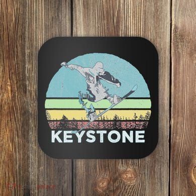 Keystone Snowboard Retro Vintage Keystone Co Coaster