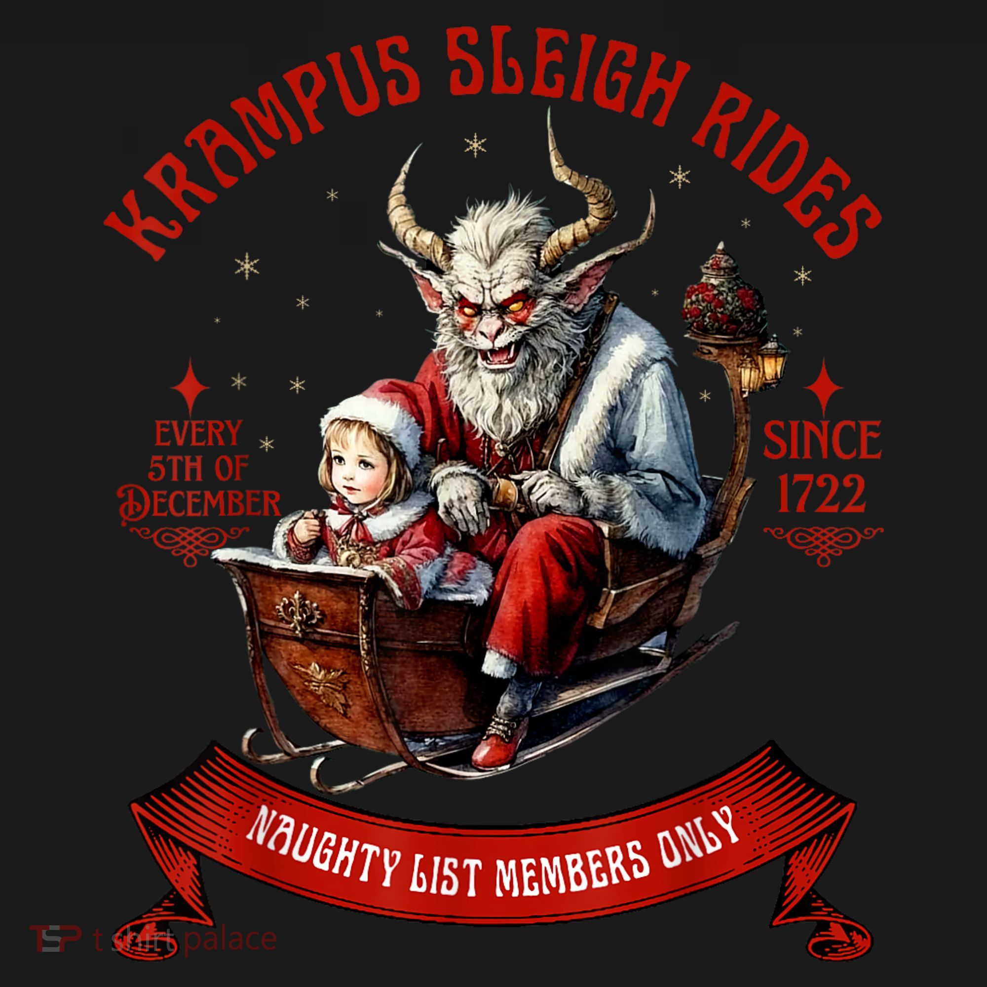 Krampus Sleigh Rides Merry Krampus Christmas Xmas Horror Women's Tank Top
