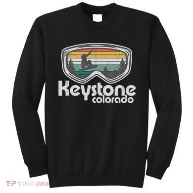 Keystone Snowboarding Retro Colorado Mountain Snowboard  Sweatshirt
