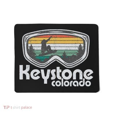 Keystone Snowboarding Retro Colorado Mountain Snowboard  Mousepad