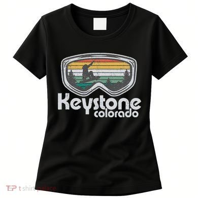 Keystone Snowboarding Retro Colorado Mountain Snowboard  Women's T-Shirt