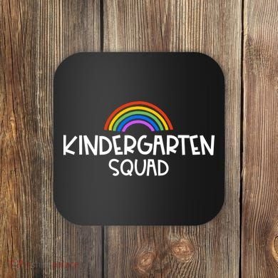 Kindergarten Squad Rainbow Coaster