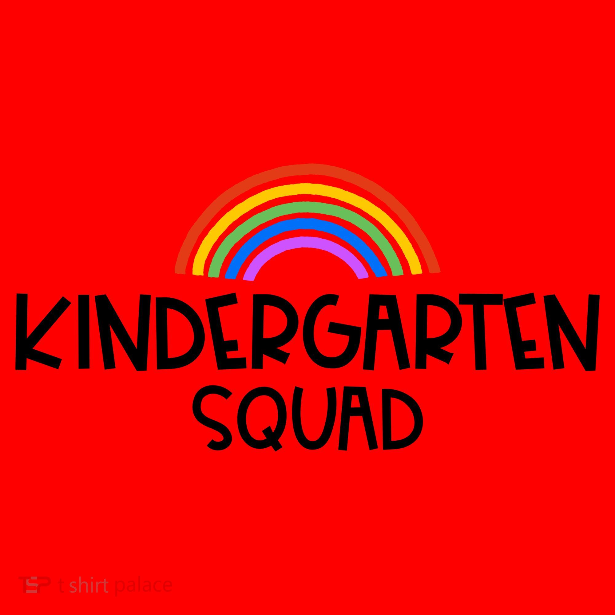 Kindergarten Squad Rainbow Santa Hat