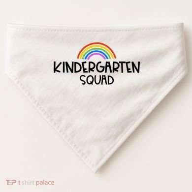Kindergarten Squad Rainbow USA-Made Doggie Bandana