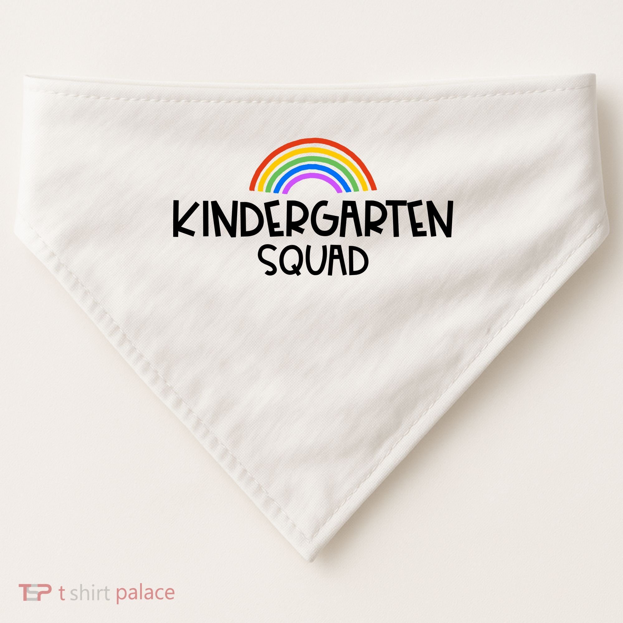 Kindergarten Squad Rainbow USA-Made Doggie Bandana