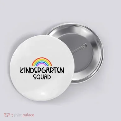 Kindergarten Squad Rainbow Button