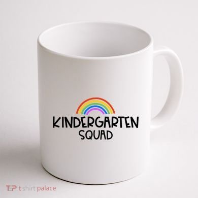 Kindergarten Squad Rainbow Coffee Mug back