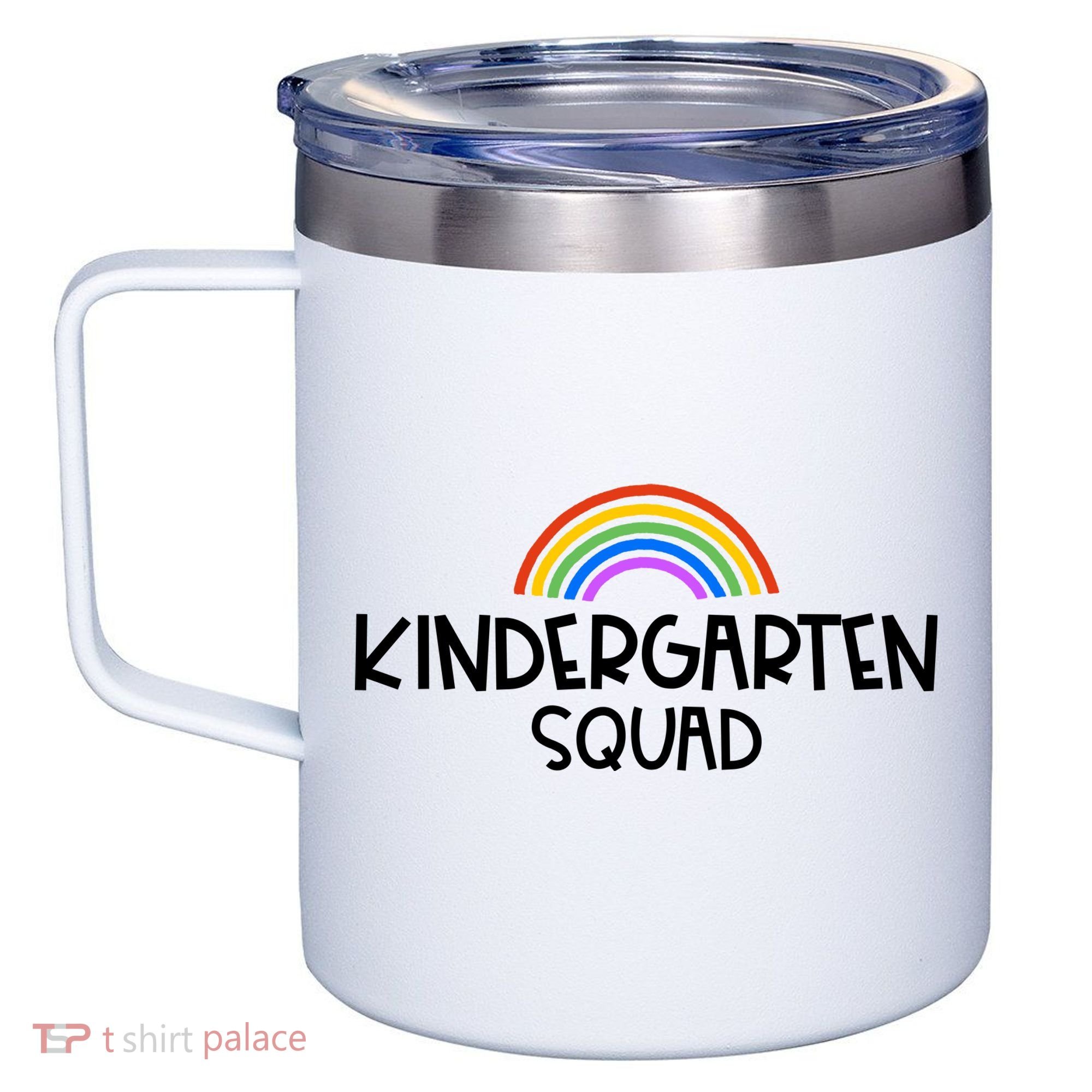 Kindergarten Squad Rainbow 12oz Stainless Steel Coffee Mug