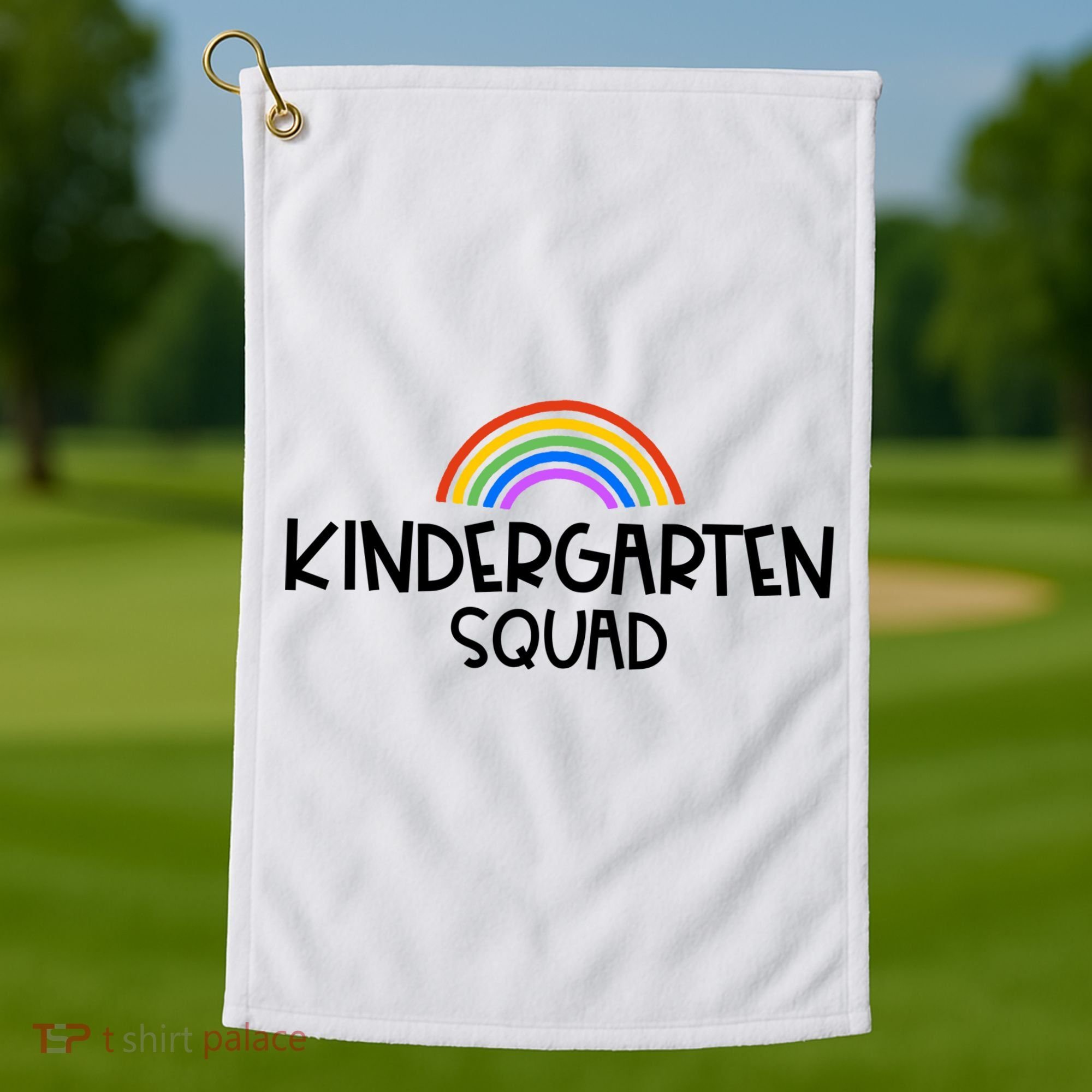 Kindergarten Squad Rainbow Golf Towel