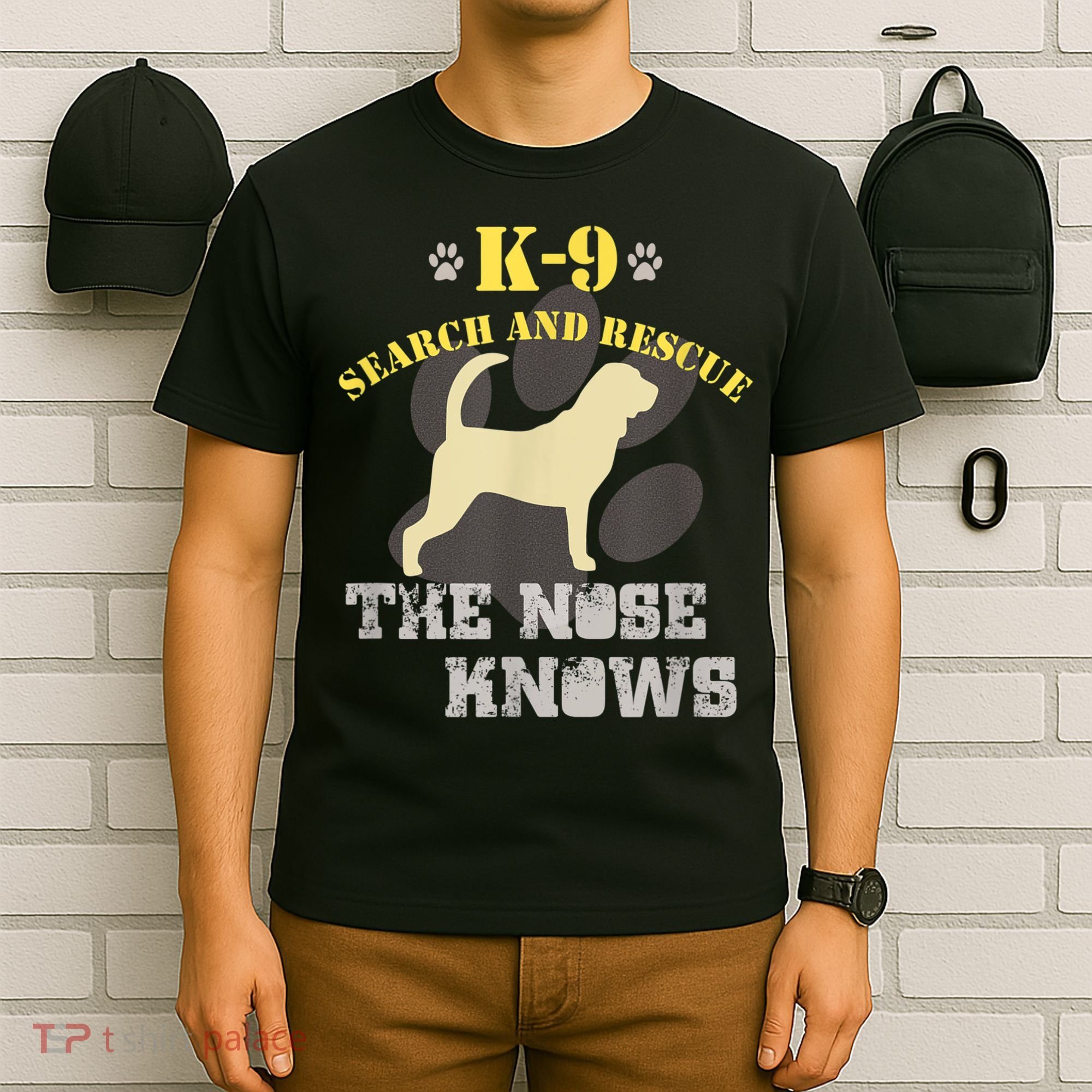 K9 Search & Rescue Dog Team Bloodhound Tracking SAR K9 T-Shirt