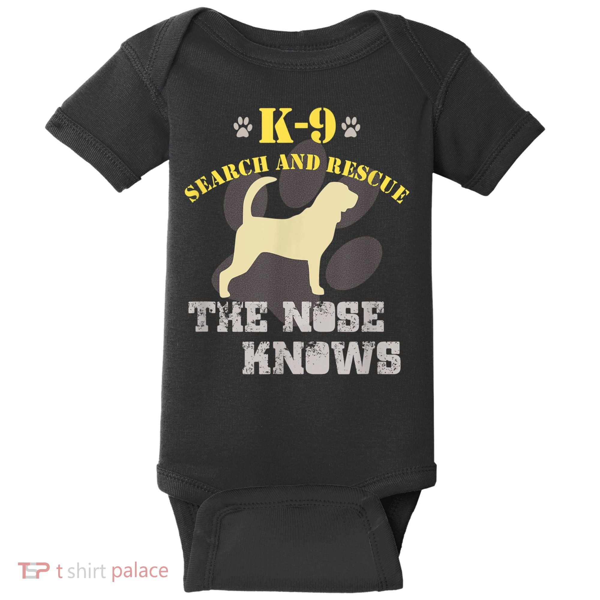 K9 Search & Rescue Dog Team Bloodhound Tracking SAR K9 Baby Bodysuit