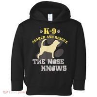 K9 Search & Rescue Dog Team Bloodhound Tracking SAR K9 Toddler Hoodie thumb 0