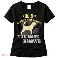 K9 Search & Rescue Dog Team Bloodhound Tracking SAR K9 Women's T-Shirt thumb 0