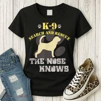 K9 Search & Rescue Dog Team Bloodhound Tracking SAR K9 Women's T-Shirt thumb 3