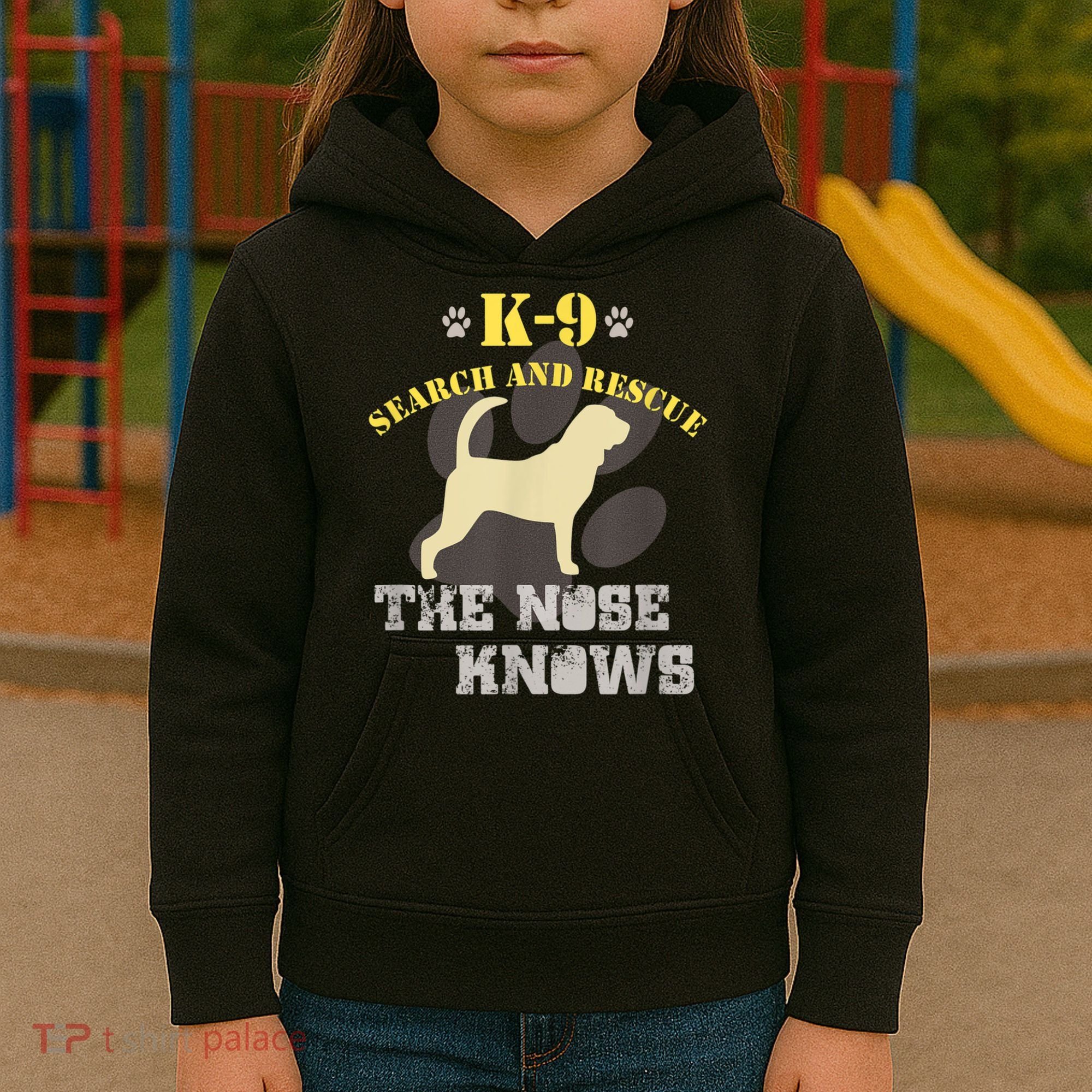 K9 Search & Rescue Dog Team Bloodhound Tracking SAR K9 Kids Hoodie