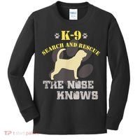 K9 Search & Rescue Dog Team Bloodhound Tracking SAR K9 Kids Long Sleeve Shirt thumb 0