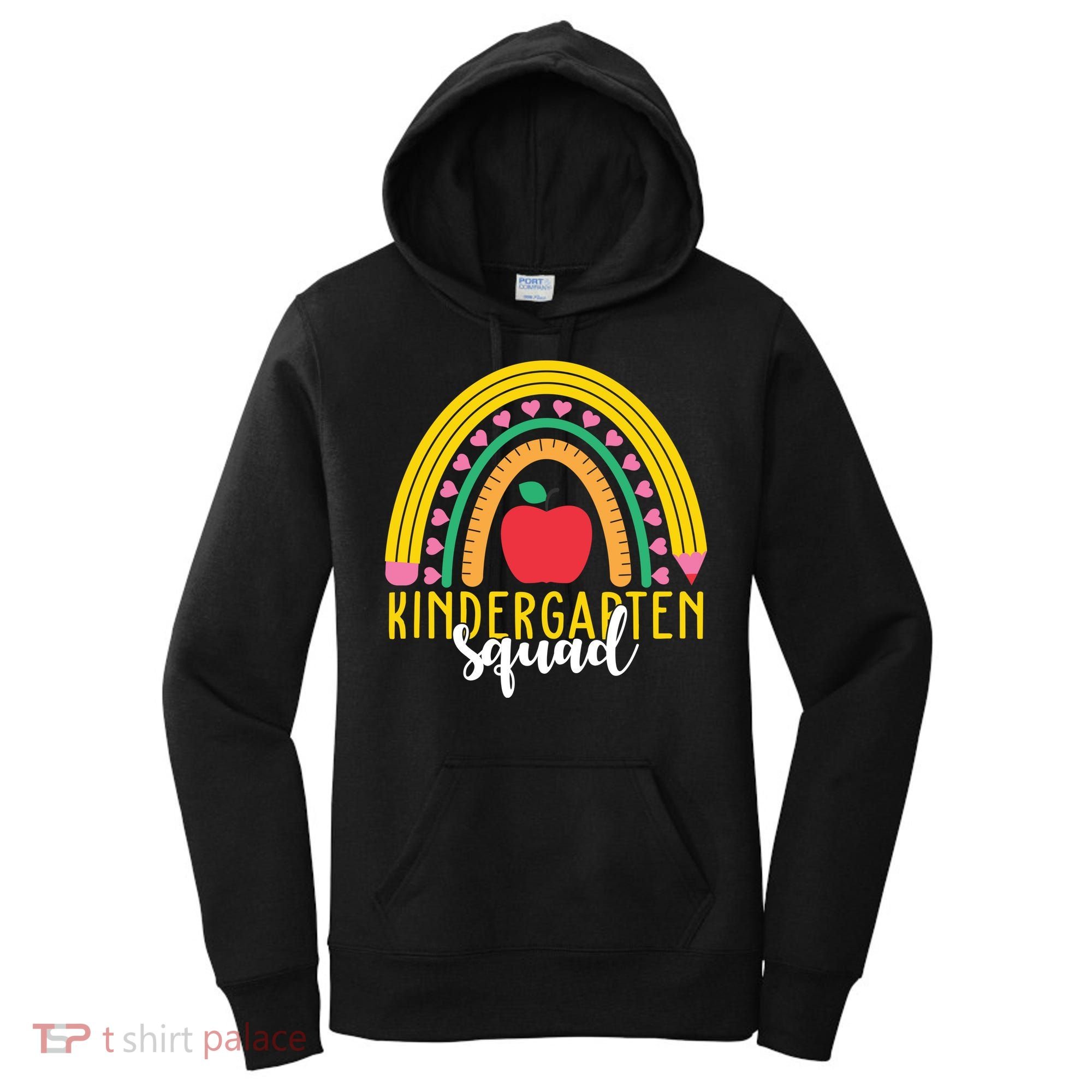 Kindergarten Squad Rainbow Education Women's Hoodie