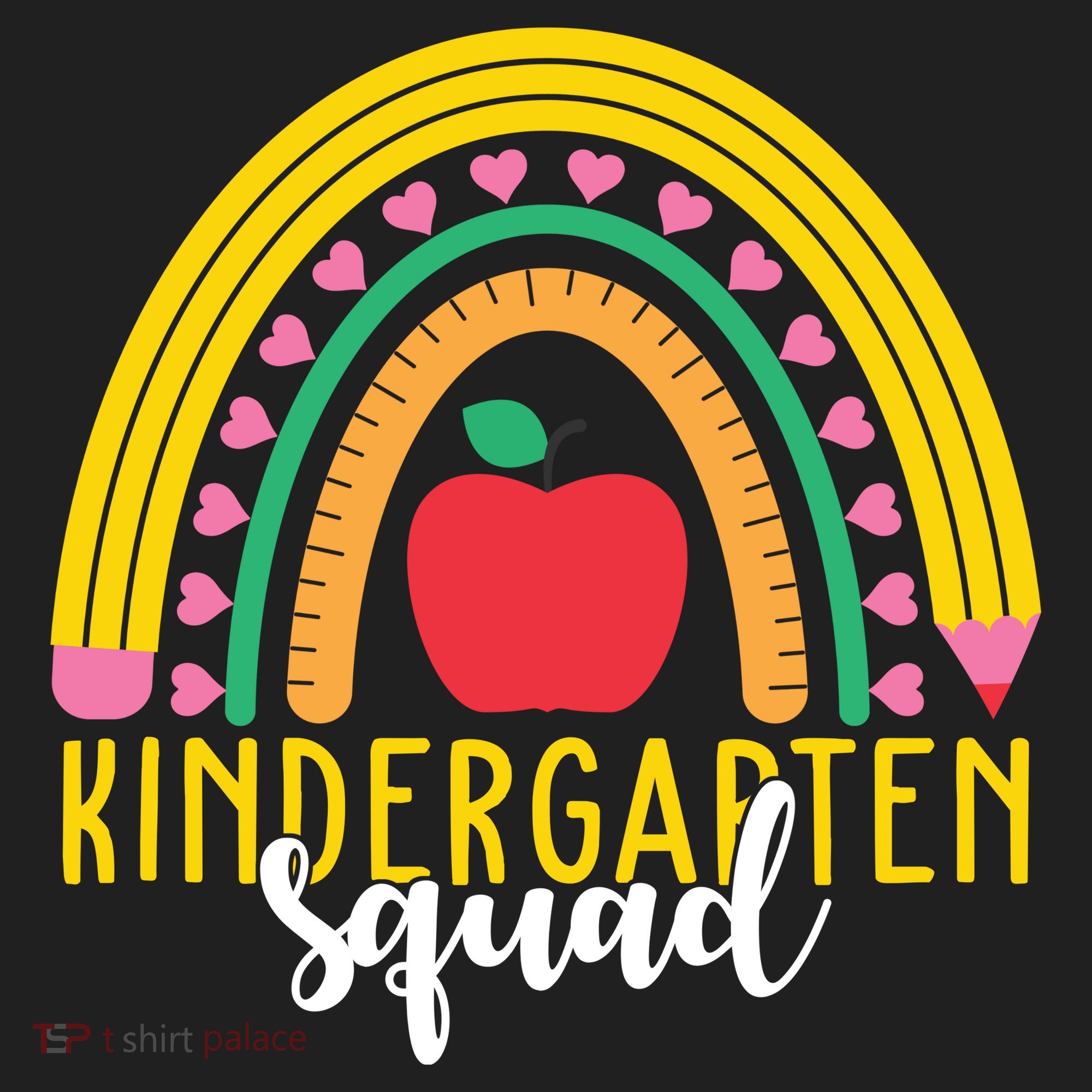 Kindergarten Squad Rainbow Education Golf Towel