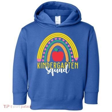 Kindergarten Squad Rainbow Education Toddler Hoodie