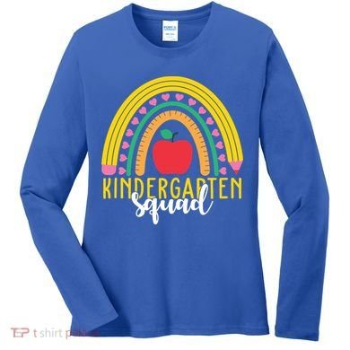 Kindergarten Squad Rainbow Education Women's Long Sleeve Shirt