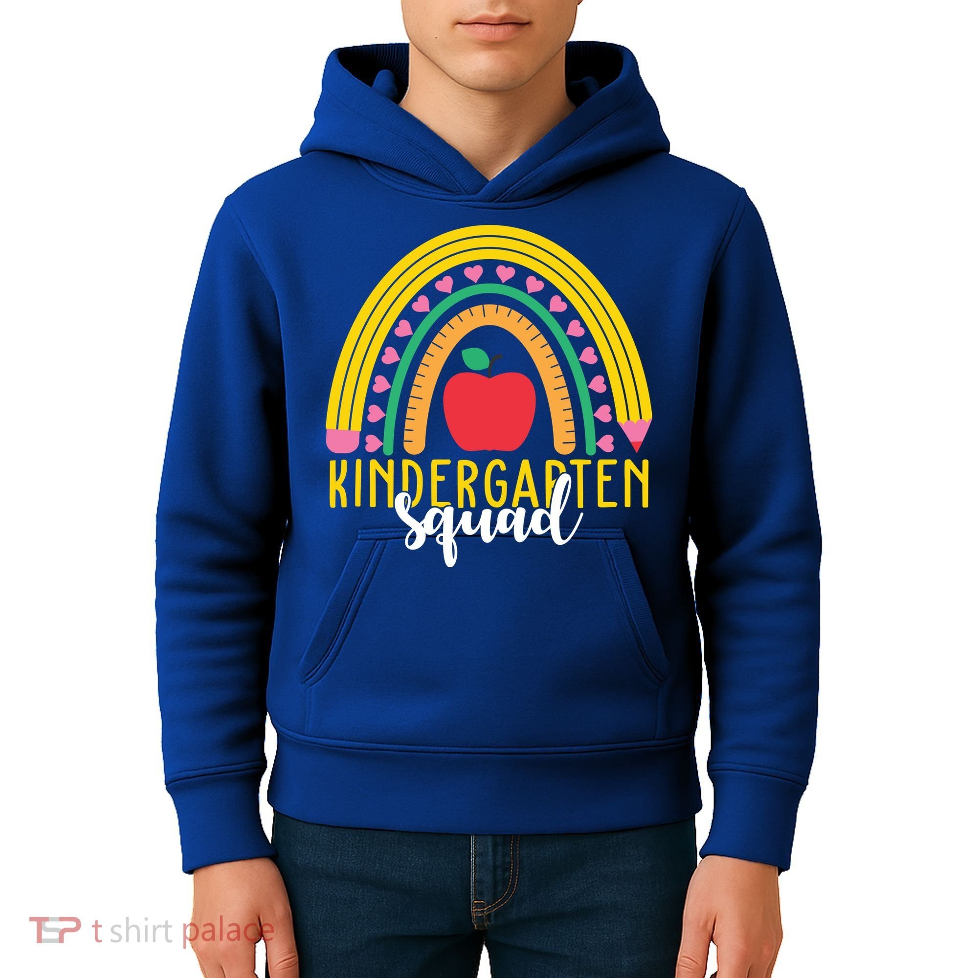 Kindergarten Squad Rainbow Education Kids Hoodie