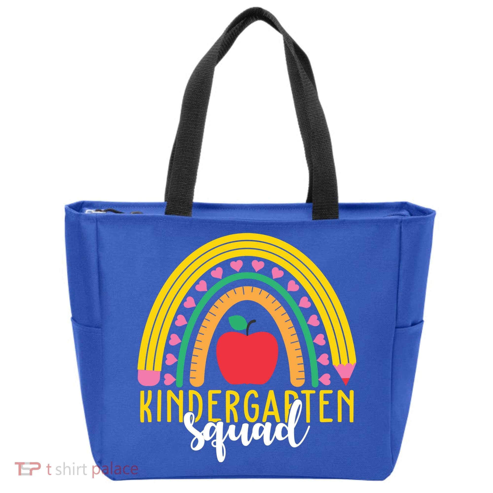 Kindergarten Squad Rainbow Education Tote Bag