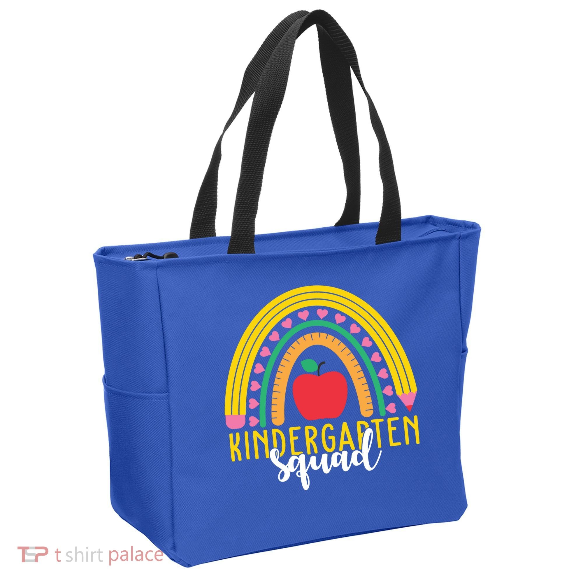 Kindergarten Squad Rainbow Education Tote Bag